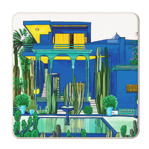 Jardin Majorelle - personalised beer coaster by Katie Clement