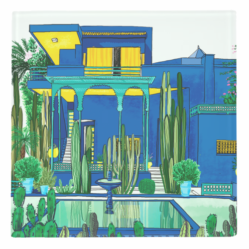 Jardin Majorelle - personalised beer coaster by Katie Clement