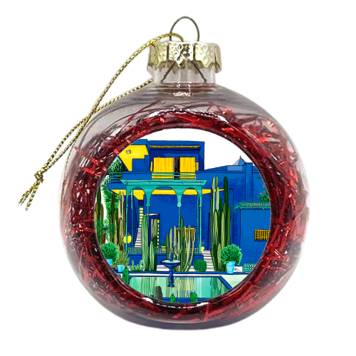 Jardin Majorelle - xmas bauble by Katie Clement