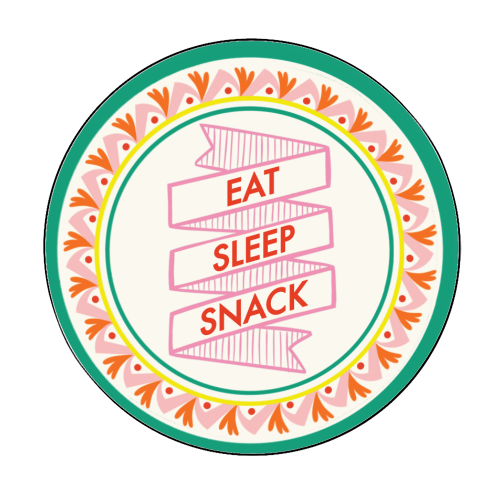Pattern Series Live Eat Sleep Snack - Circle Sticker by AbiGoLucky
