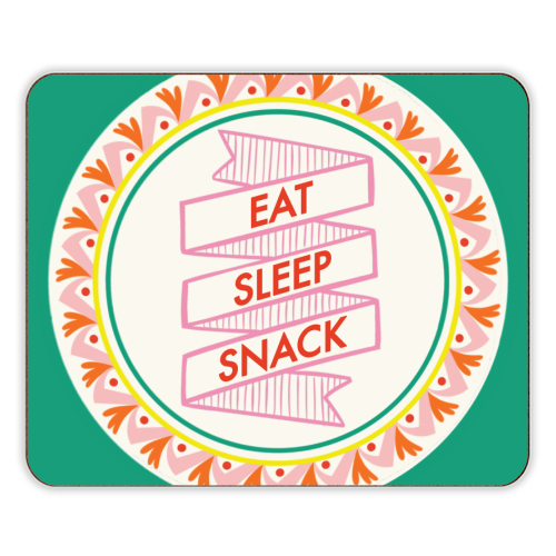 Pattern Series Live Eat Sleep Snack - designer placemat by AbiGoLucky