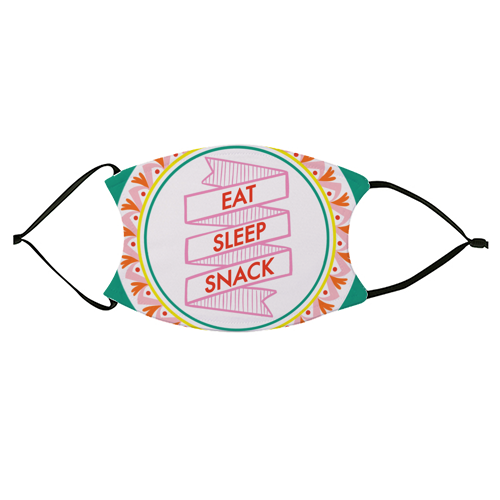 Pattern Series Live Eat Sleep Snack - face cover mask by AbiGoLucky