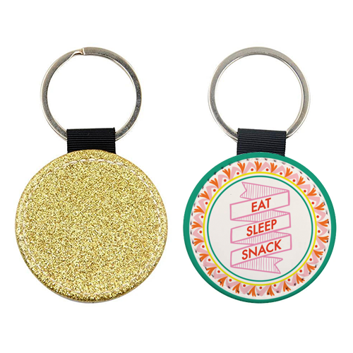 Pattern Series Live Eat Sleep Snack - keyring by AbiGoLucky