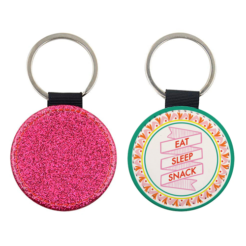 Pattern Series Live Eat Sleep Snack - keyring by AbiGoLucky