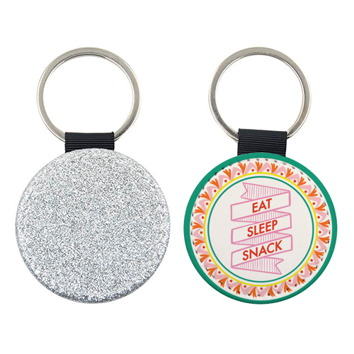 Pattern Series Live Eat Sleep Snack - keyring by AbiGoLucky