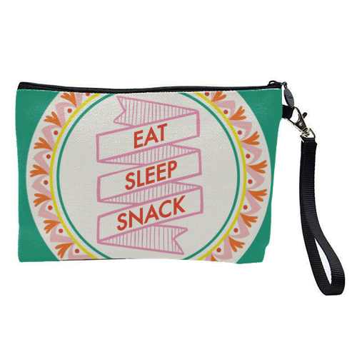 Pattern Series Live Eat Sleep Snack - pretty makeup bag by AbiGoLucky