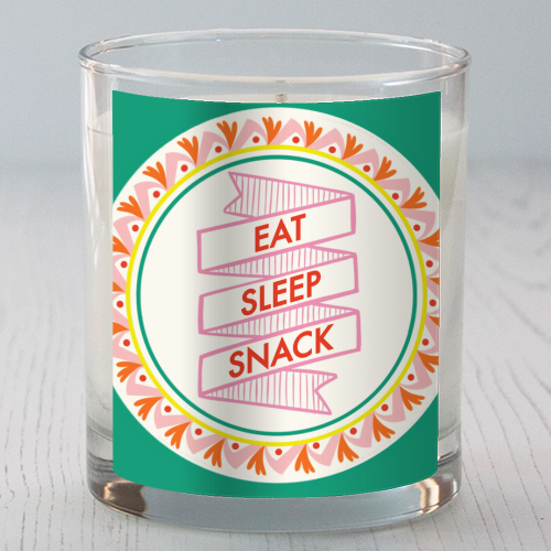 Pattern Series Live Eat Sleep Snack - scented candle by AbiGoLucky