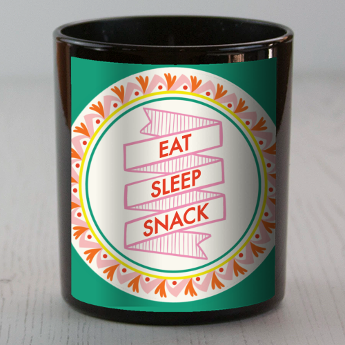Pattern Series Live Eat Sleep Snack - scented candle by AbiGoLucky