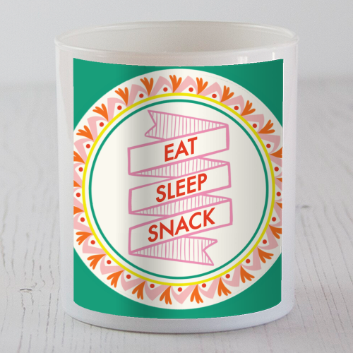 Pattern Series Live Eat Sleep Snack - scented candle by AbiGoLucky
