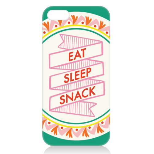 Pattern Series Live Eat Sleep Snack - unique phone case by AbiGoLucky