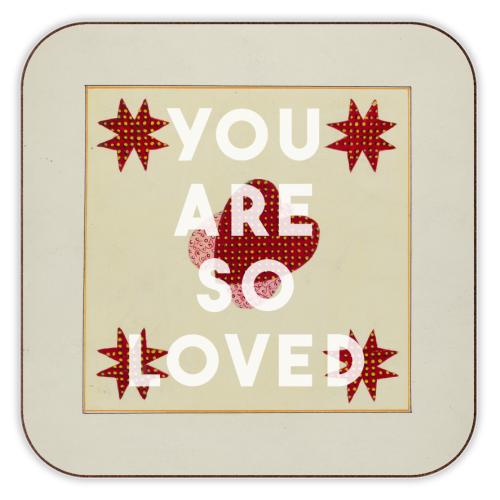 You Are So Loved - personalised beer coaster by The 13 Prints