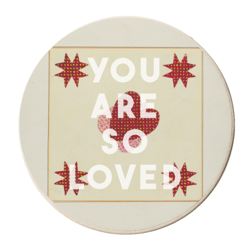 You Are So Loved - personalised beer coaster by The 13 Prints