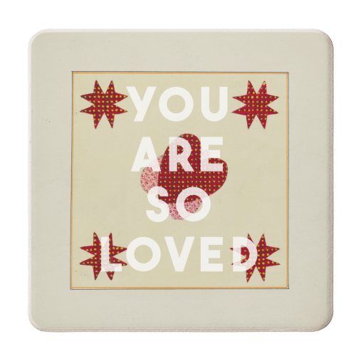You Are So Loved - personalised beer coaster by The 13 Prints