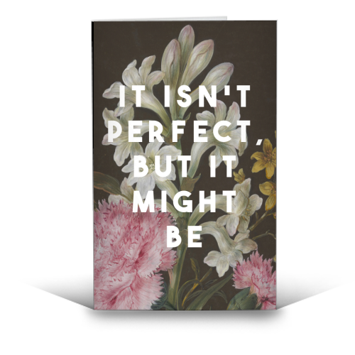 It Isn't Perfect But It Might Be | Olivia Dean - funny greeting card by The 13 Prints