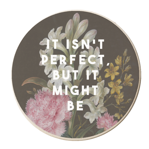 It Isn't Perfect But It Might Be | Olivia Dean - personalised beer coaster by The 13 Prints