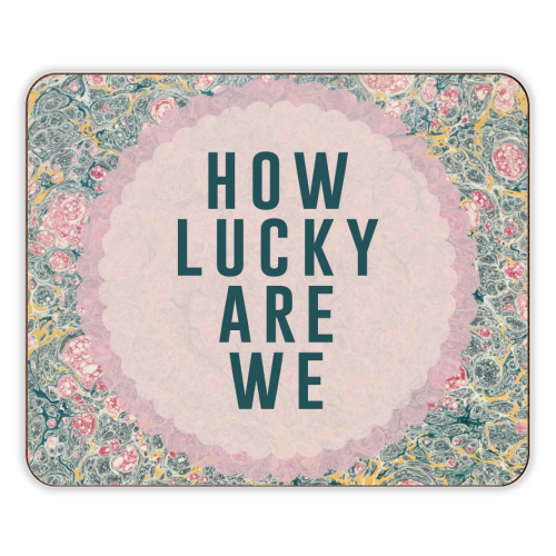 How Lucky Are We - designer placemat by The 13 Prints