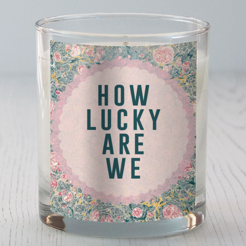 How Lucky Are We - scented candle by The 13 Prints