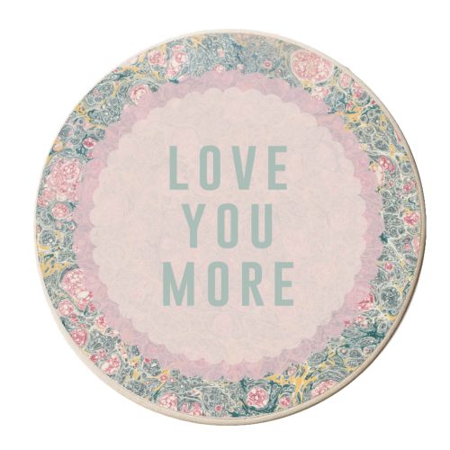 Love You More - personalised beer coaster by The 13 Prints