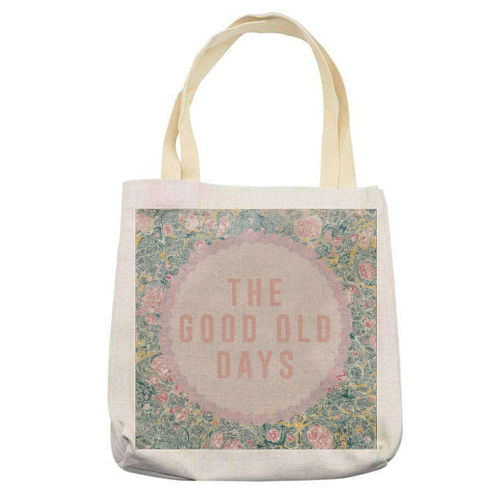 The Good Old Days - printed canvas tote bag by The 13 Prints