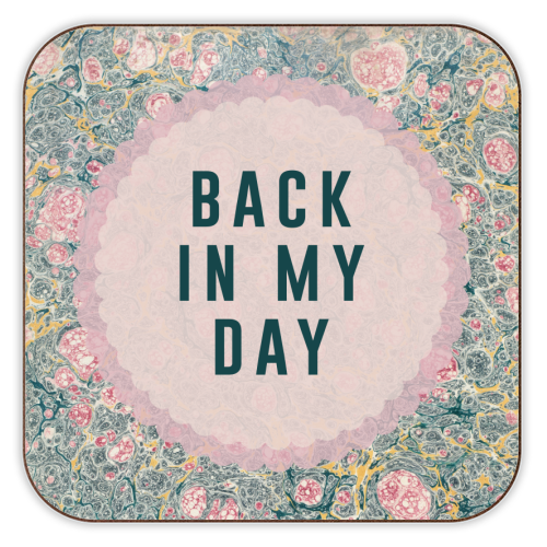 Back In My Day - personalised beer coaster by The 13 Prints
