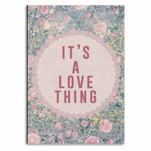 It's A Love Thing - personalised A4, A5, A6 notebook by The 13 Prints