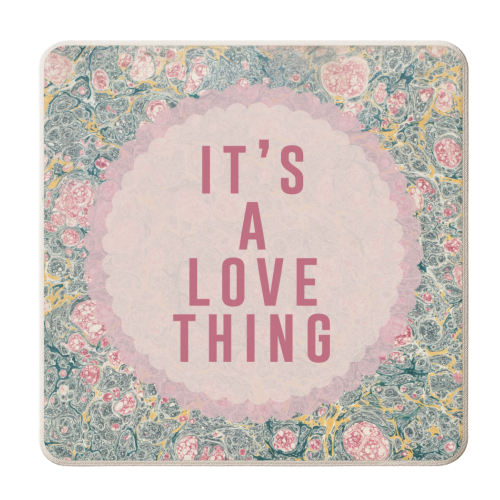It's A Love Thing - personalised beer coaster by The 13 Prints