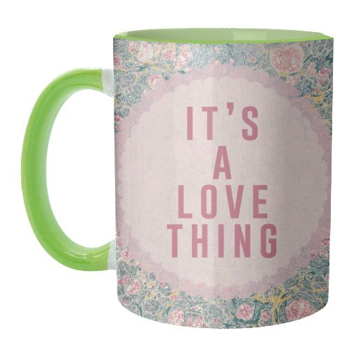 It's A Love Thing - unique mug by The 13 Prints