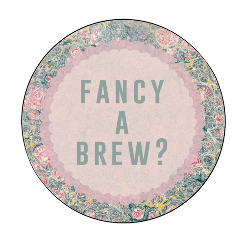 Fancy A Brew? - Circle Sticker by The 13 Prints