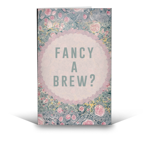 Fancy A Brew? - funny greeting card by The 13 Prints