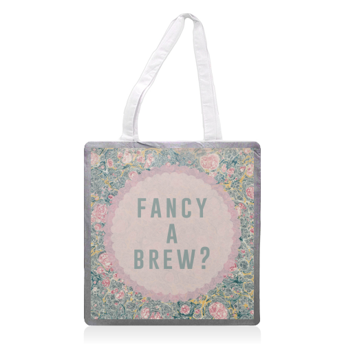 Fancy A Brew? - printed canvas tote bag by The 13 Prints
