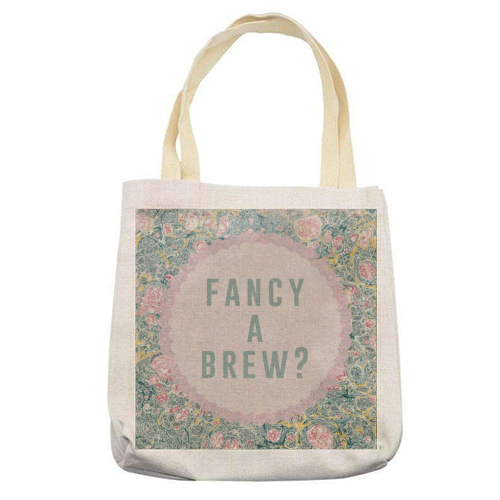 Fancy A Brew? - printed canvas tote bag by The 13 Prints