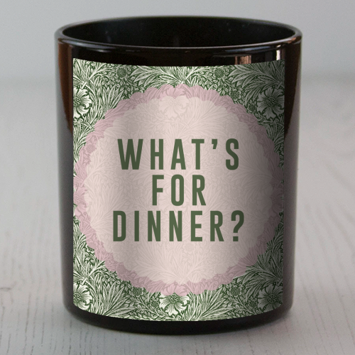 What's For Dinner? Green/Pink - scented candle by The 13 Prints