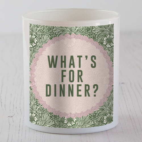 What's For Dinner? Green/Pink - scented candle by The 13 Prints