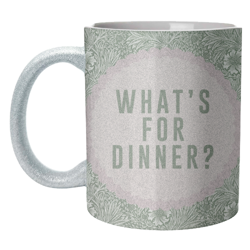 What's For Dinner? Green/Pink - unique mug by The 13 Prints