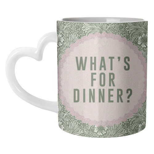 What's For Dinner? Green/Pink - unique mug by The 13 Prints