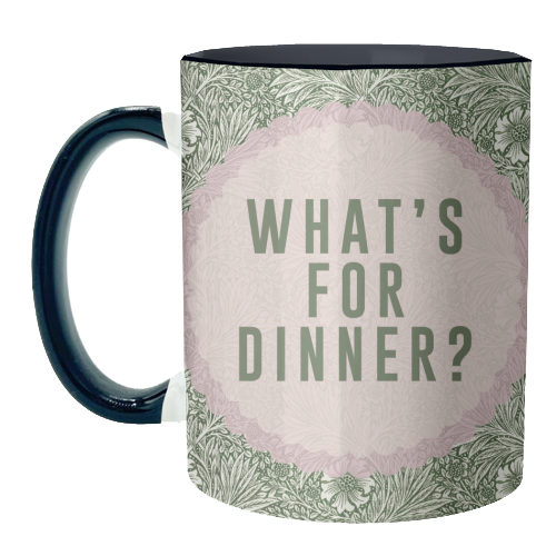 What's For Dinner? Green/Pink - unique mug by The 13 Prints