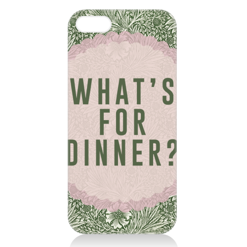 What's For Dinner? Green/Pink - unique phone case by The 13 Prints