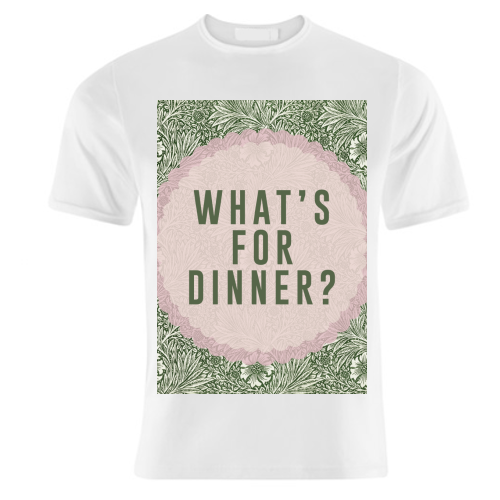What's For Dinner? Green/Pink - unique t shirt by The 13 Prints