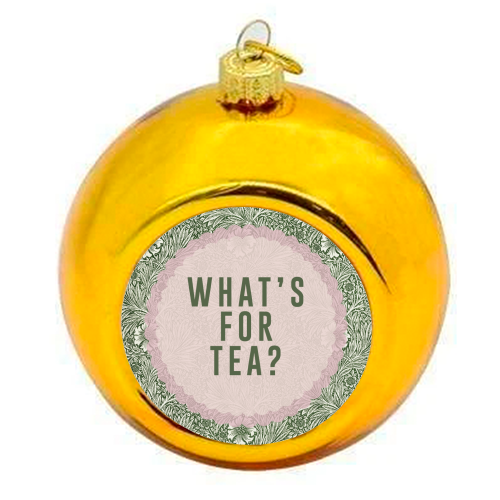 What's For Tea? Green/Pink Kitchen - colourful christmas bauble by The 13 Prints
