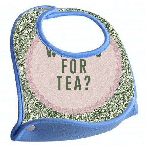 What's For Tea? Green/Pink Kitchen - feeding bib by The 13 Prints