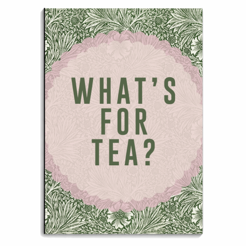 What's For Tea? Green/Pink Kitchen - personalised A4, A5, A6 notebook by The 13 Prints