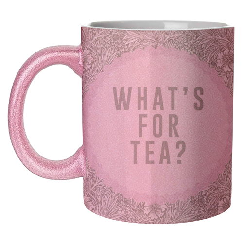 What's For Tea? Green/Pink Kitchen - unique mug by The 13 Prints