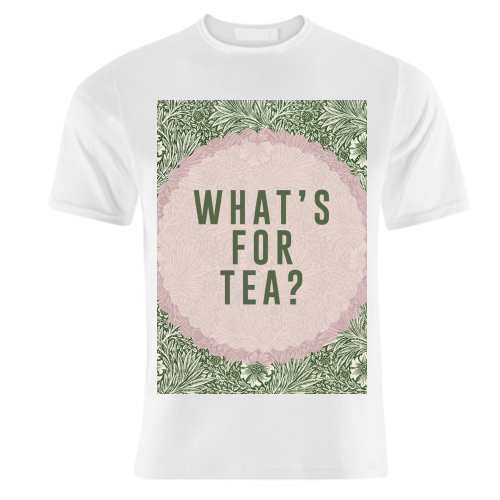 What's For Tea? Green/Pink Kitchen - unique t shirt by The 13 Prints