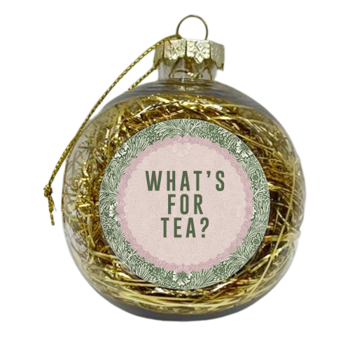 What's For Tea? Green/Pink Kitchen - xmas bauble by The 13 Prints