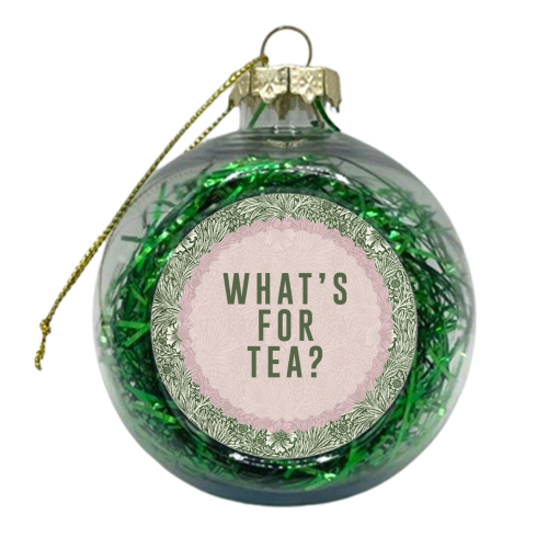 What's For Tea? Green/Pink Kitchen - xmas bauble by The 13 Prints