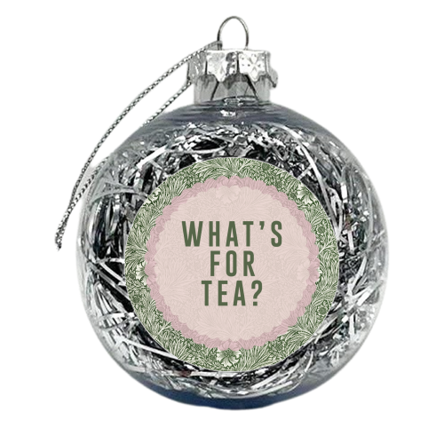 What's For Tea? Green/Pink Kitchen - xmas bauble by The 13 Prints