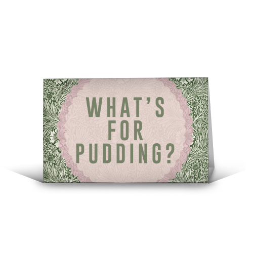 What's For Pudding? - funny greeting card by The 13 Prints
