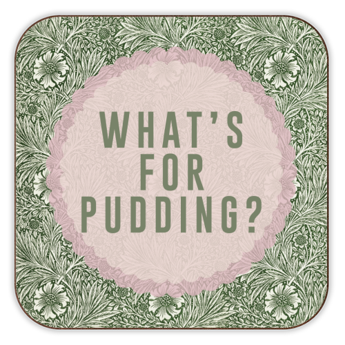 What's For Pudding? - personalised beer coaster by The 13 Prints