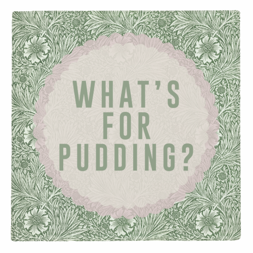 What's For Pudding? - personalised beer coaster by The 13 Prints