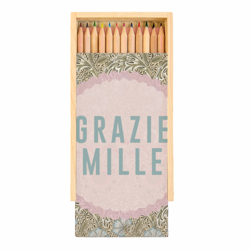 Grazie Mille - Coloured Pencils with Box by The 13 Prints